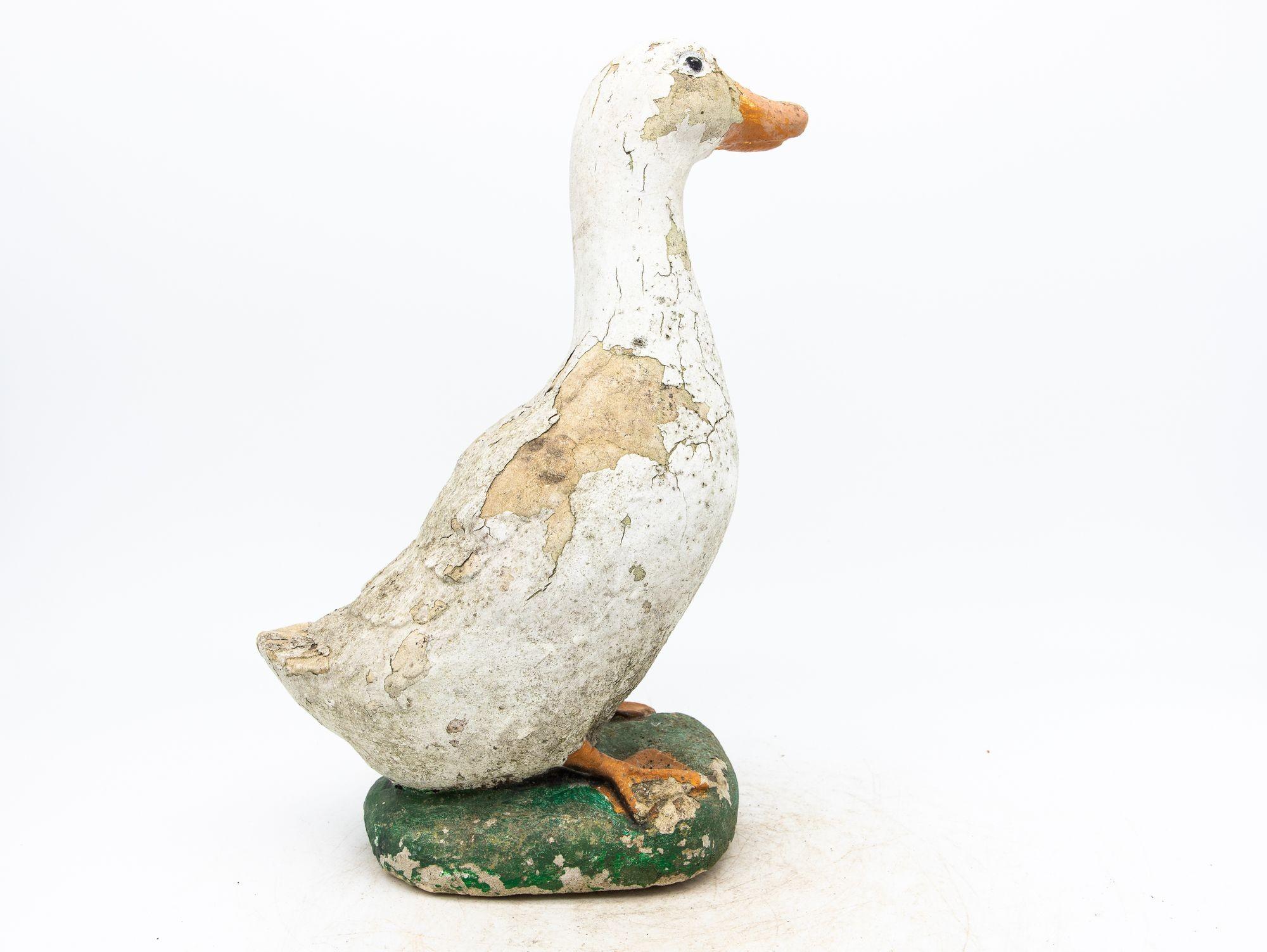 Mid-20th Century Concrete Duck Garden Ornament, French 20th Century