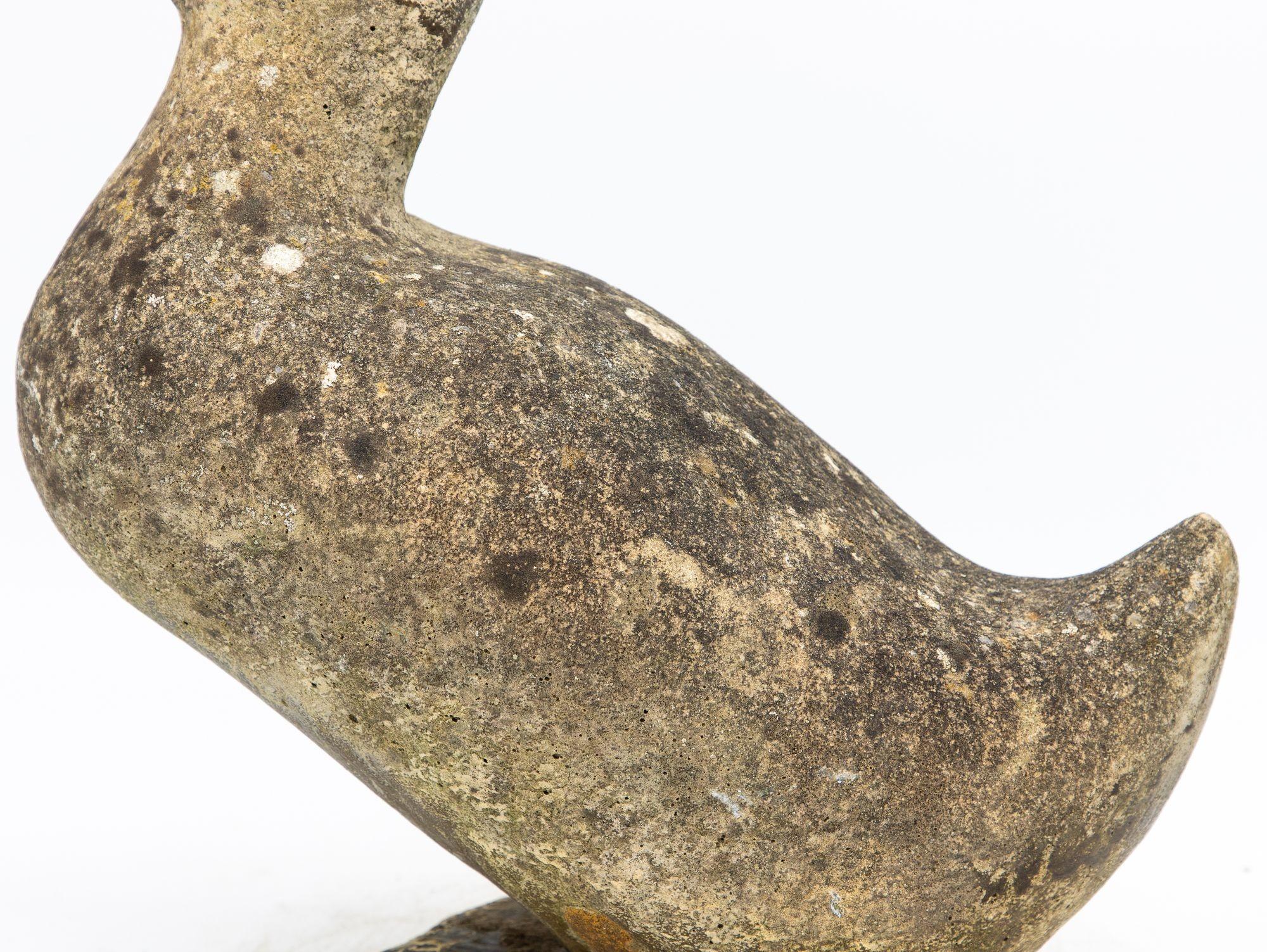 Mid-20th Century Concrete Duck Garden Ornament, French 20th Century