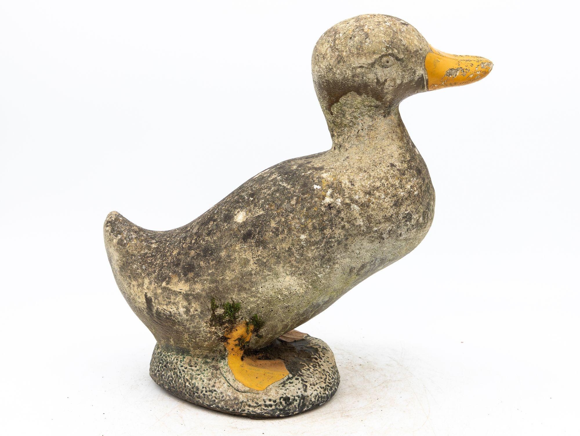 Concrete Duck Garden Ornament, French 20th Century 3