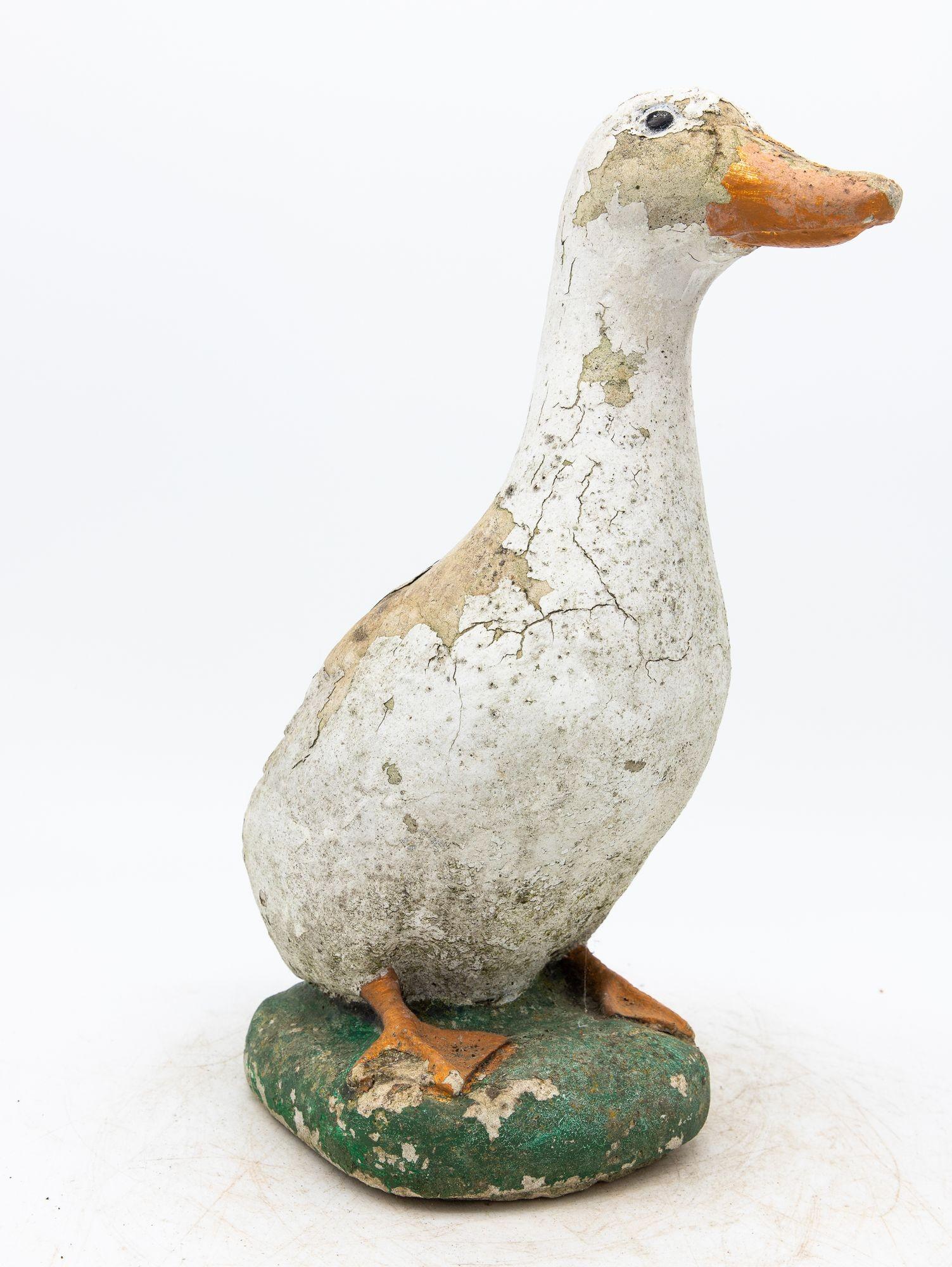 Concrete Duck Garden Ornament, French 20th Century 5