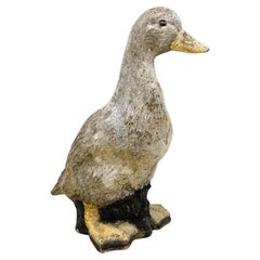 Concrete Duck Garden Ornament, French 20th Century