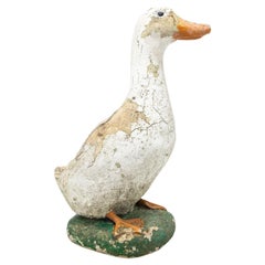 Concrete Duck Garden Ornament, French 20th Century