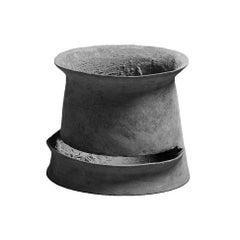 Vintage Concrete Echelon Planter by OPIARY (D20", H18")