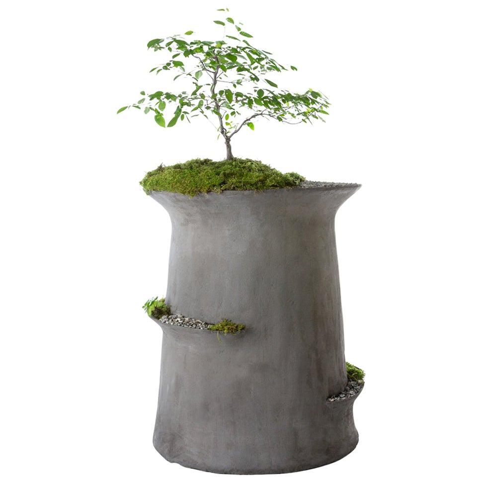 Concrete Echelon Planter by Opiary (D32", H20")