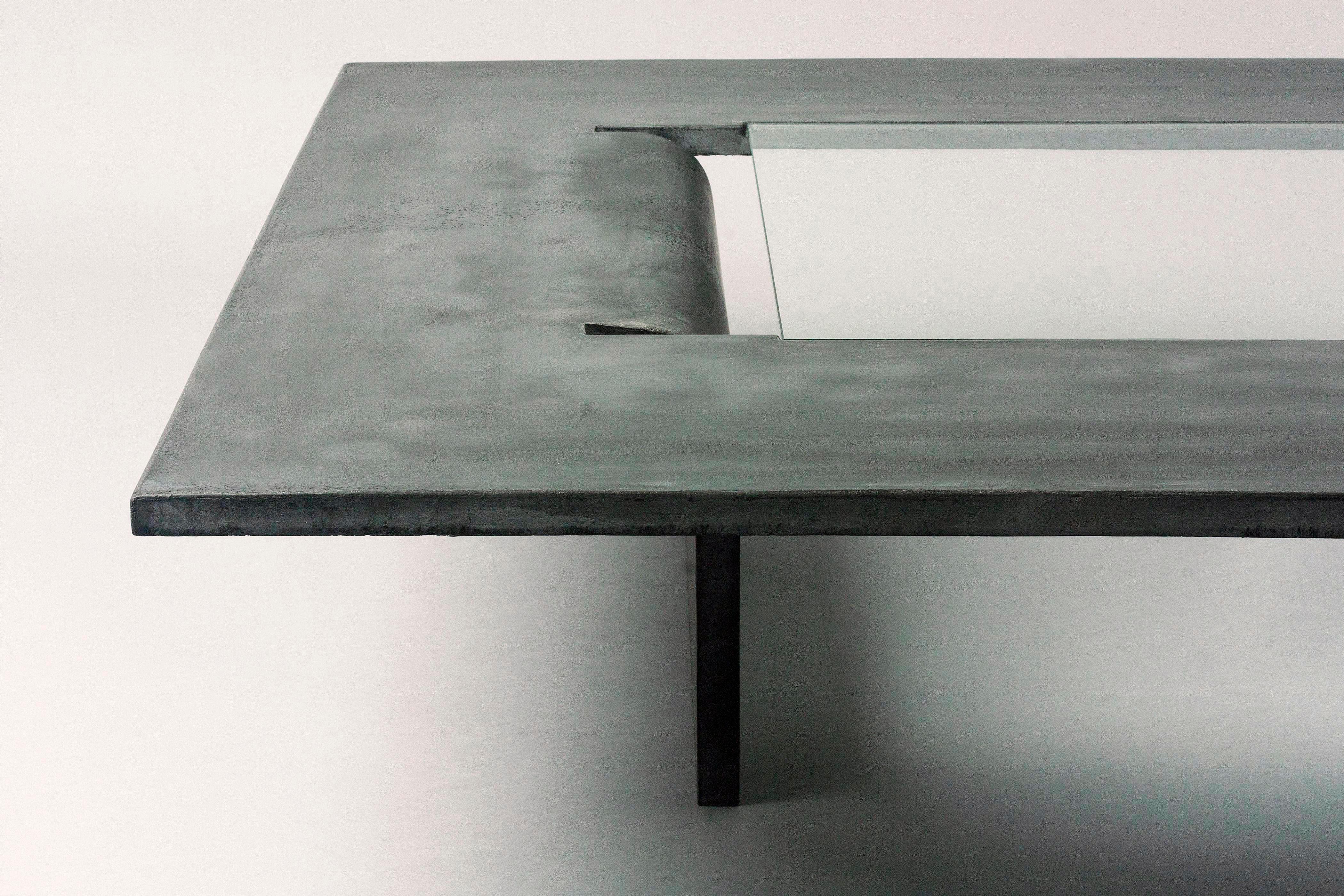 American Concrete Fall Coffee Table For Sale