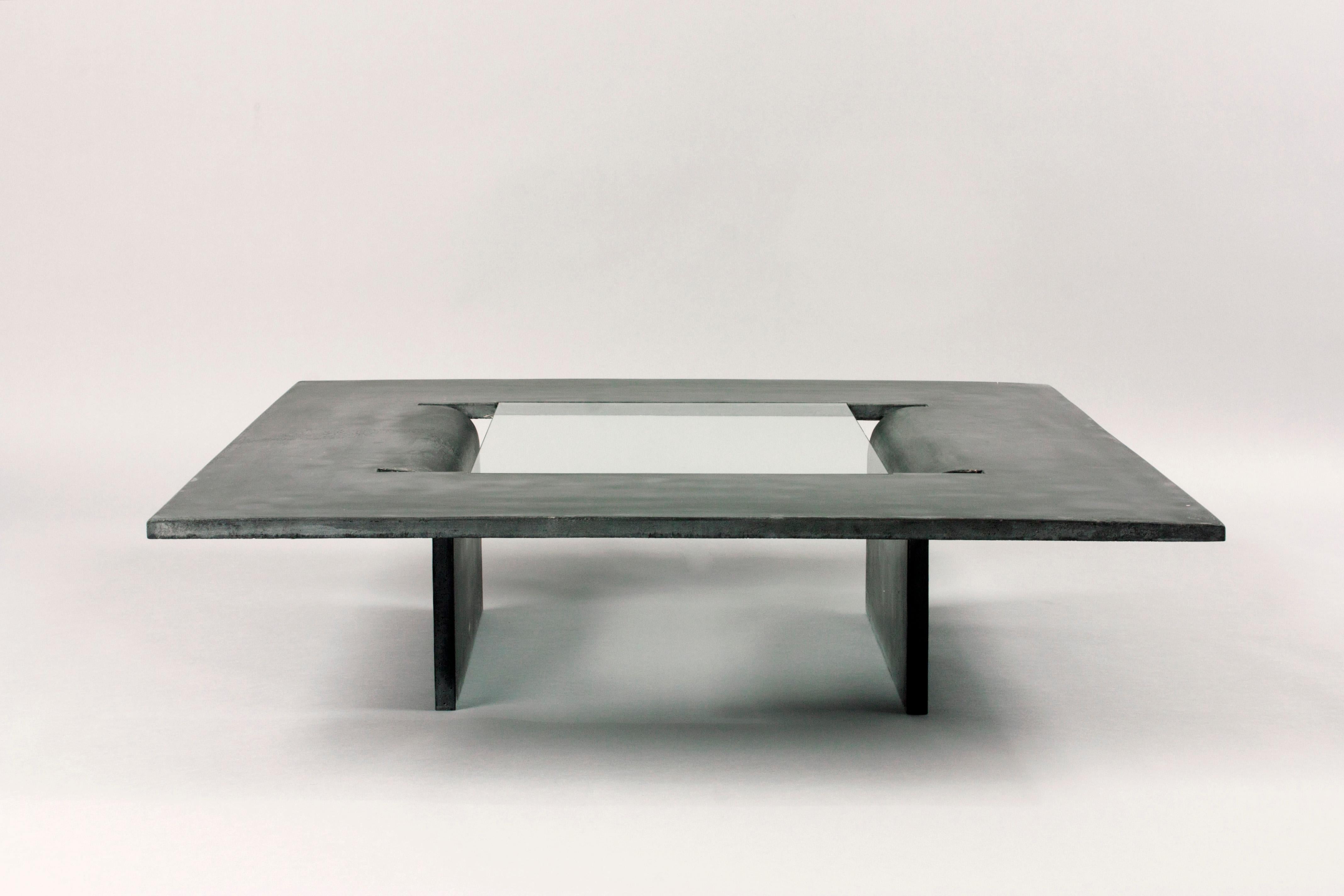 Molded Concrete Fall Coffee Table For Sale