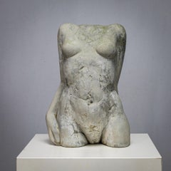 Concrete Female Torso Sculpture by Francine Govers, Netherlands, 1990s