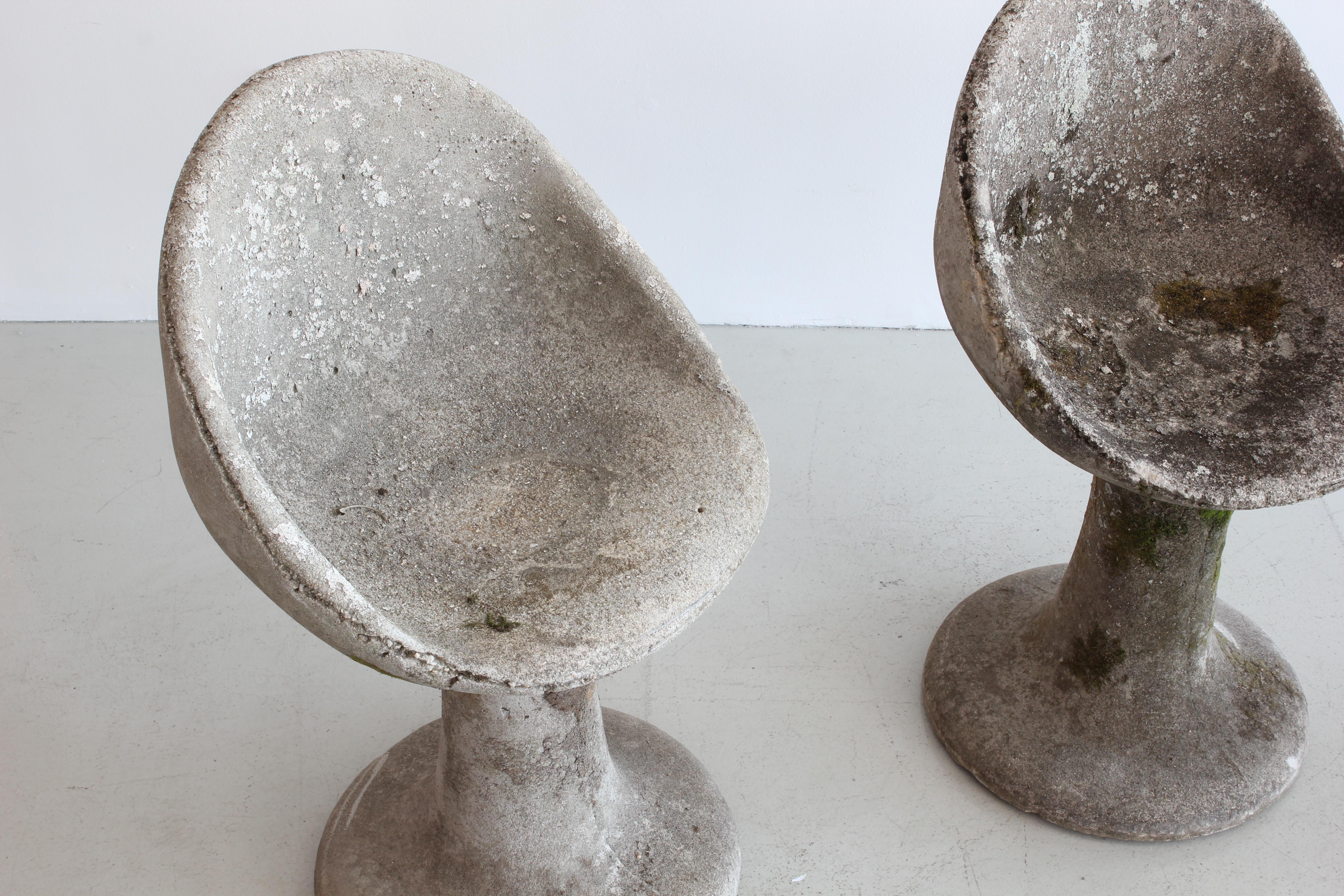 Concrete Garden Chairs in Style of Willy Guhl 2
