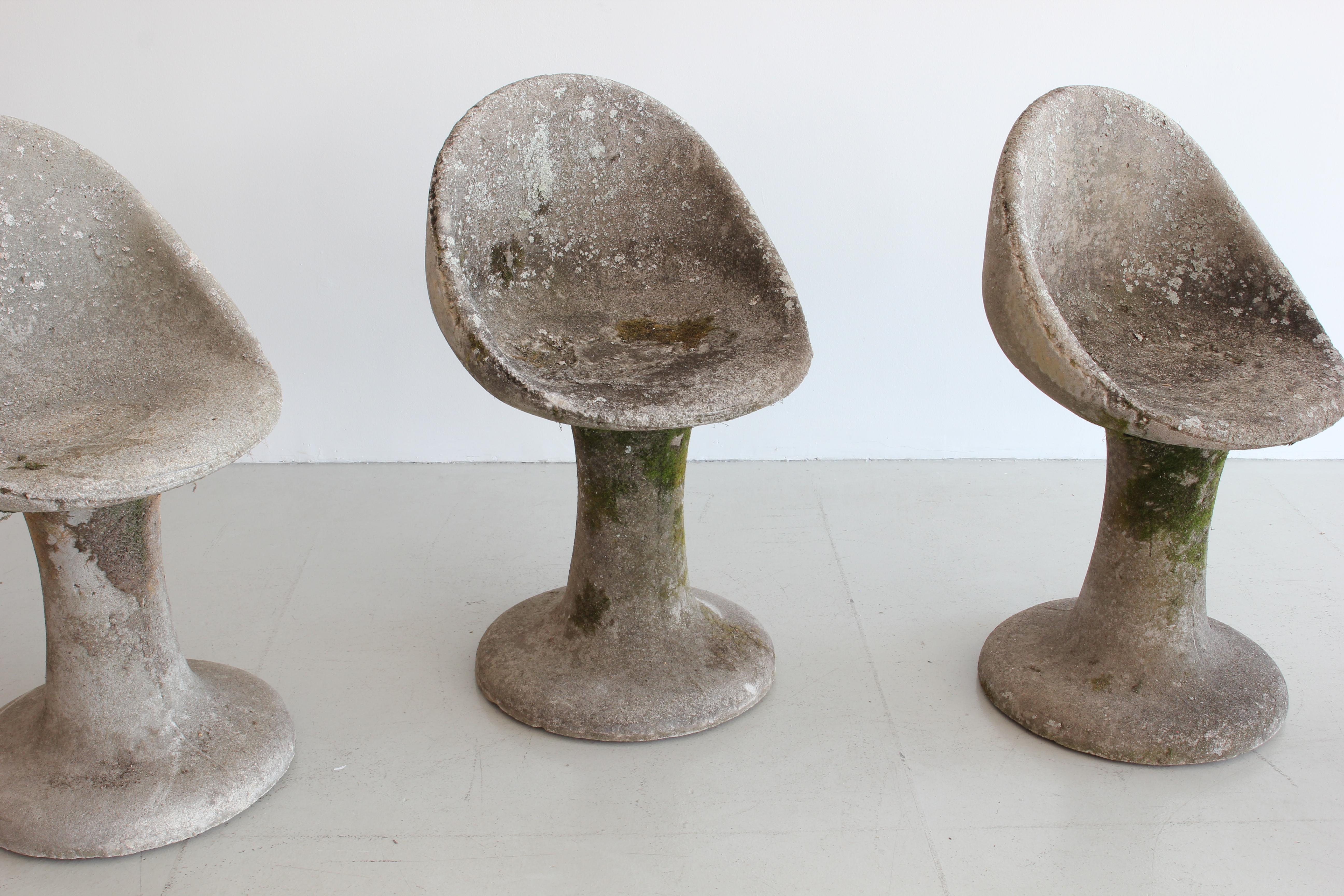 Concrete Garden Chairs in Style of Willy Guhl 3