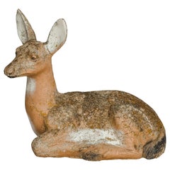 Vintage Concrete Garden Deer