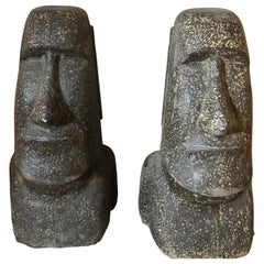Concrete Garden Statues in the form of Easter Island Stone Statues