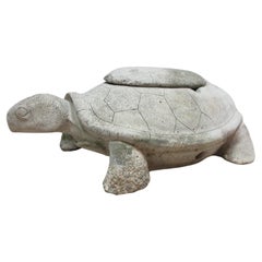 Tortue de jardin en béton 