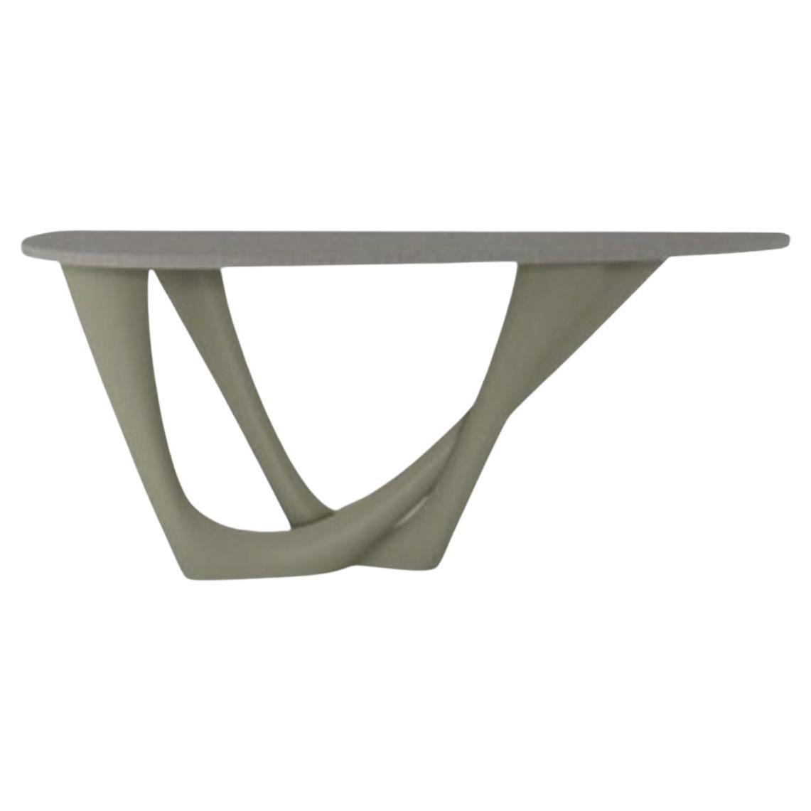 Concrete Grey G-Console Duo Concrete Top and Steel Base by Zieta