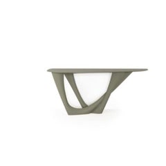 Console G en béton gris Duo Base et plateau en acier de Zieta