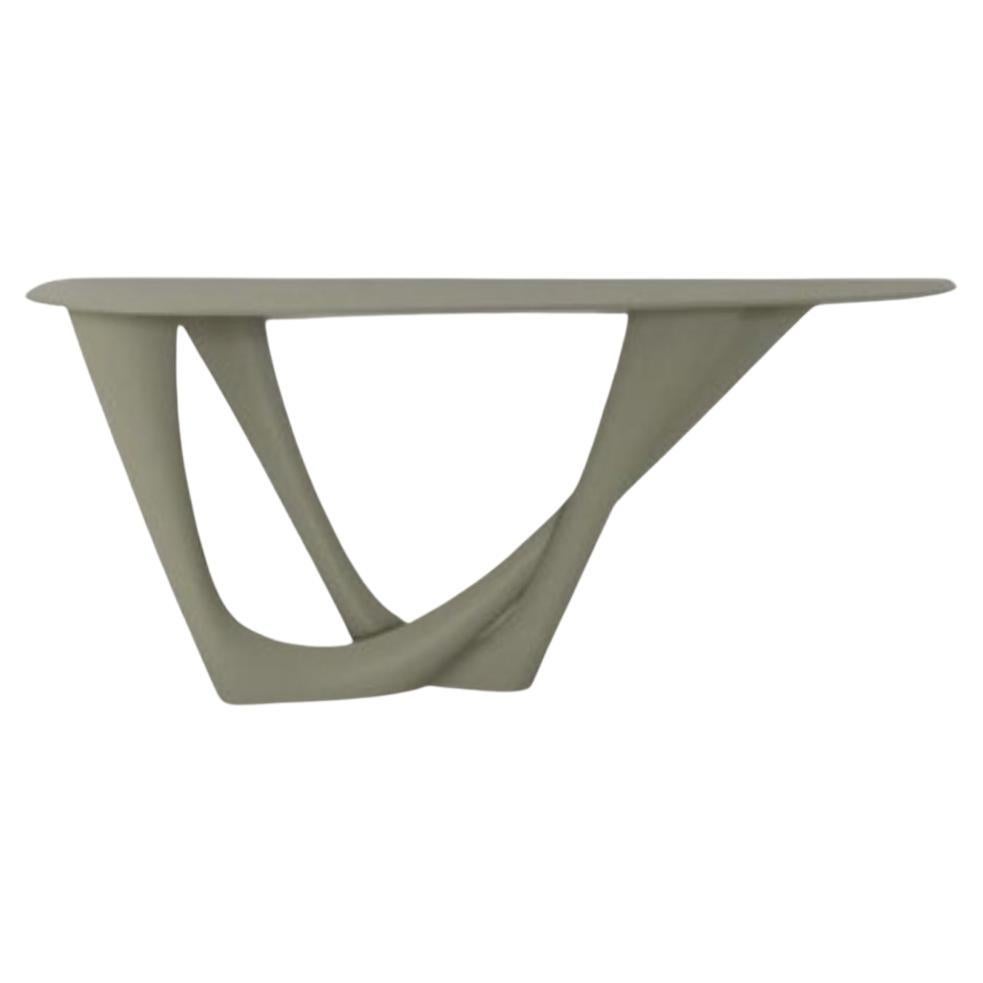 Concrete Grey G-Console Duo Steel Base and Top by Zieta For Sale