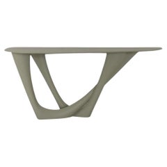 Concrete Grey G-Console Duo Steel Base and Top by Zieta