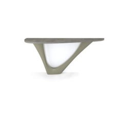 Concrete Grey G-Console Mono Steel Base with Concrete Top by Zieta