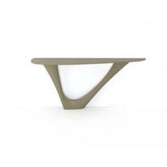 Concrete Grey G-Console Steel Base with Steel Top Mono by Zieta