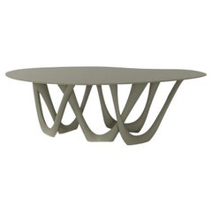 Concrete Grey Steel Sculptural G-Table by Zieta