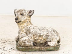 Concrete Lamb Garden Ornament, French Mid 20th Century
