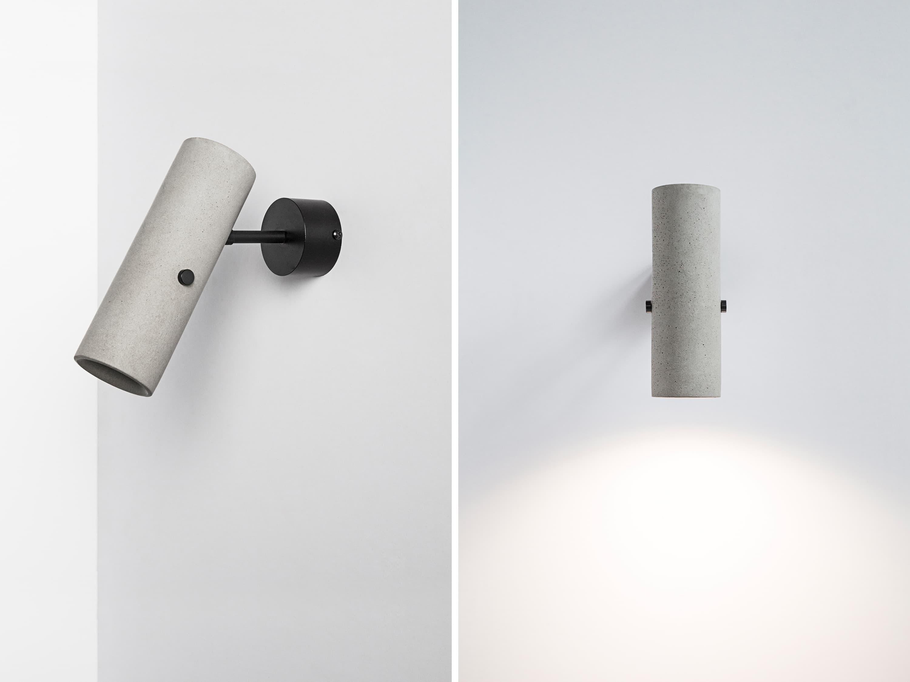 Concrete Lighting 'LV' Wandleuchte - Nur 4 Rückwandplatten (110er Größe) (21. Jahrhundert und zeitgenössisch) im Angebot