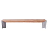Concrete and Timber Snug Outdoor Bench 120cm wide For Sale at 1stDibs