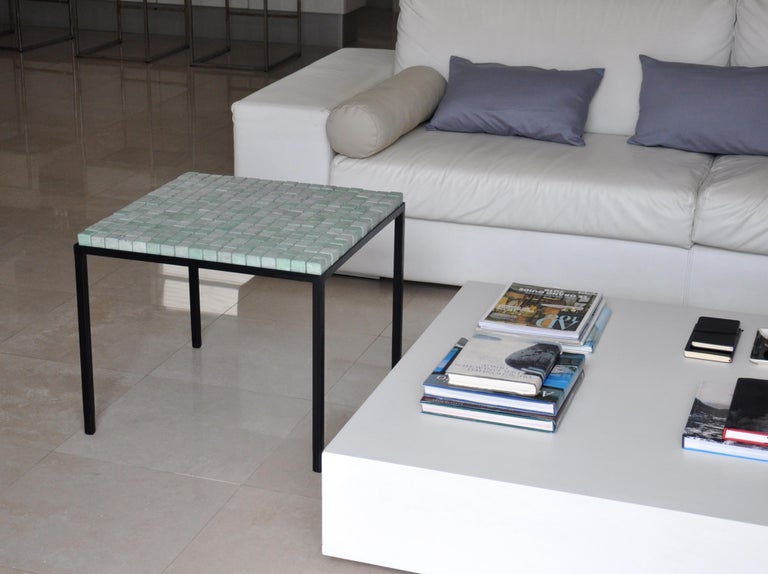 Contemporary Concrete Mint Cube Table by Miriam Loellmann For Sale