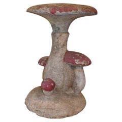 Antique Concrete Mushroom Garden Ornament