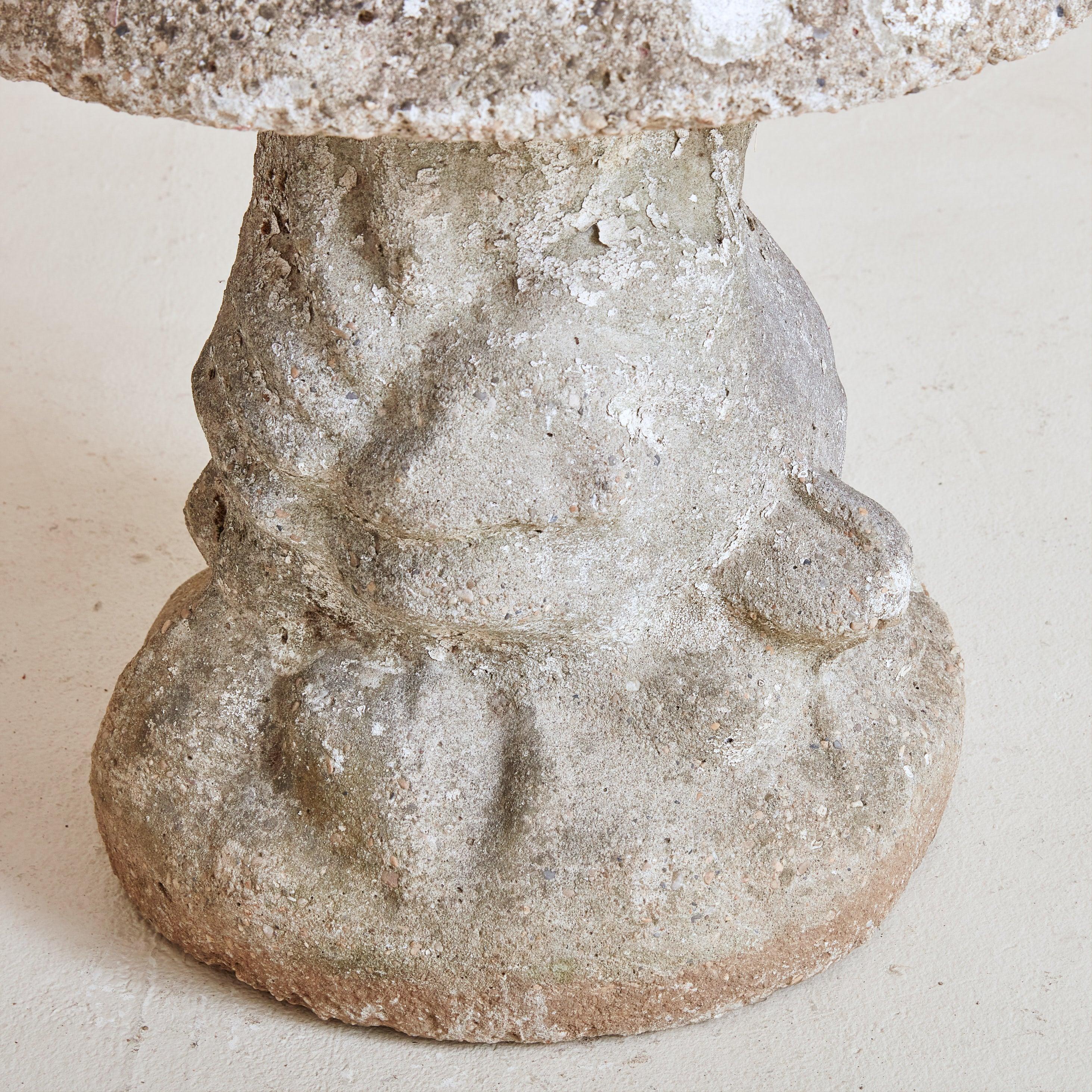 Scultura da giardino a fungo in cemento, Francia 1960 3