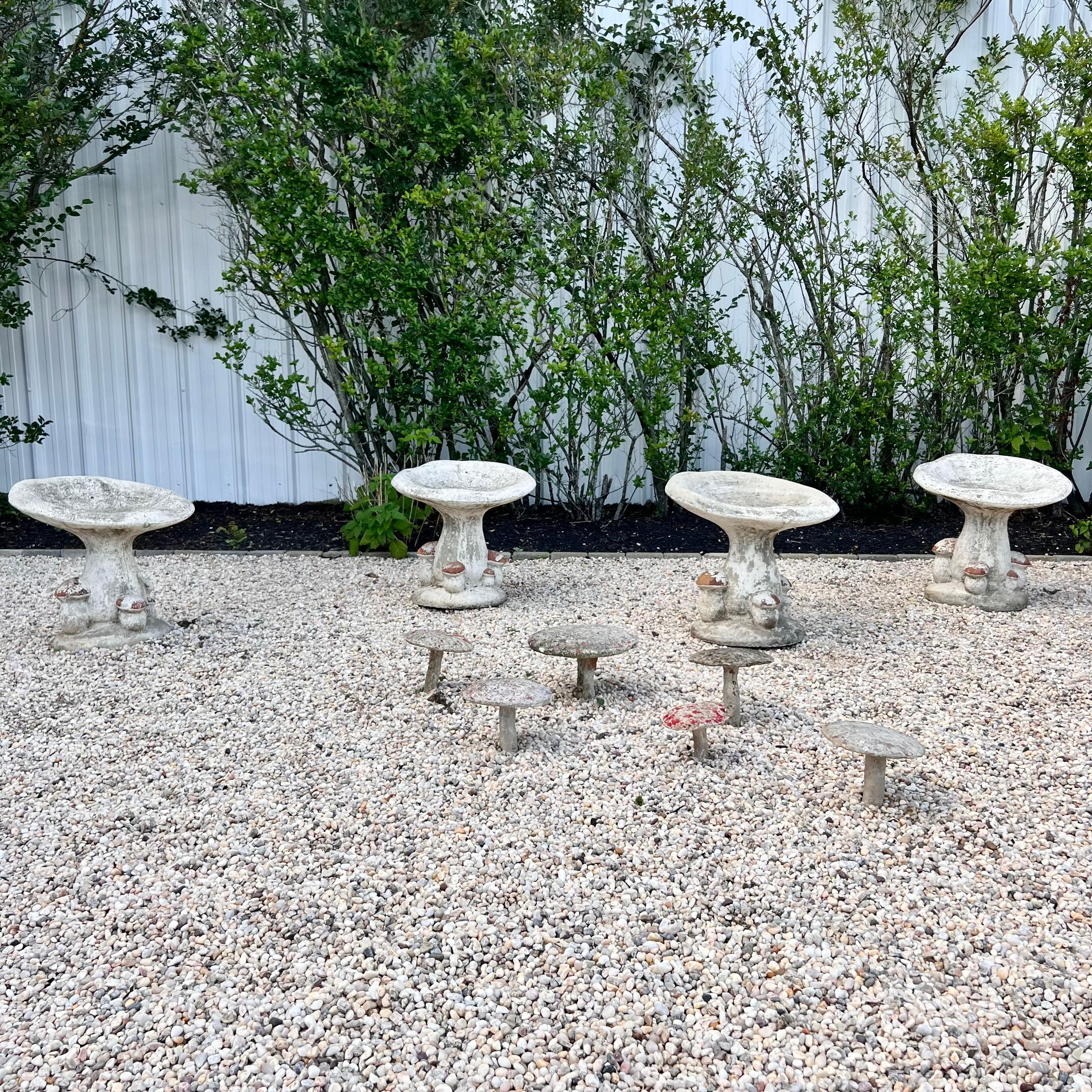 Concrete Mushroom Stools, 1950s France For Sale 4