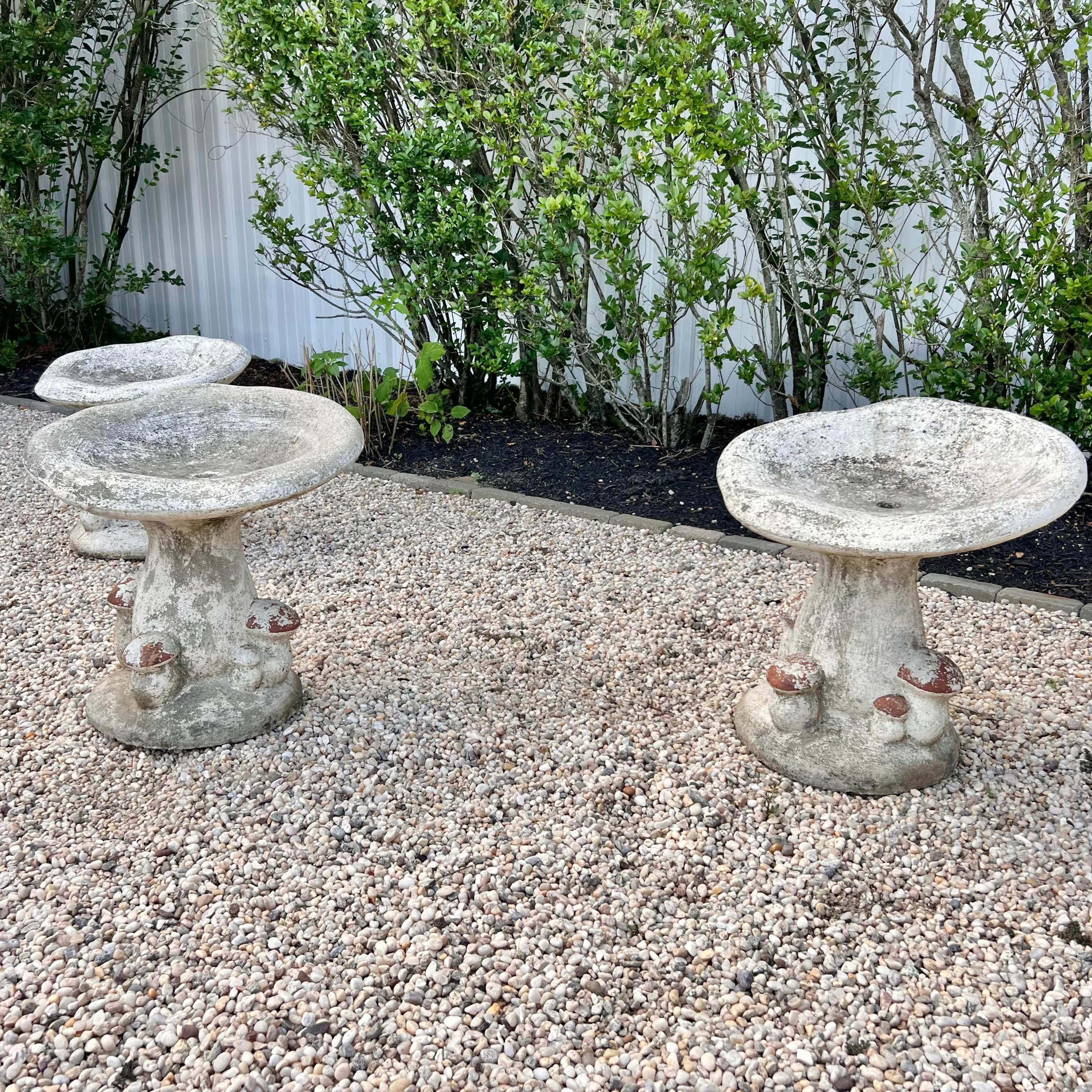 French Concrete Mushroom Stools, 1950s France For Sale
