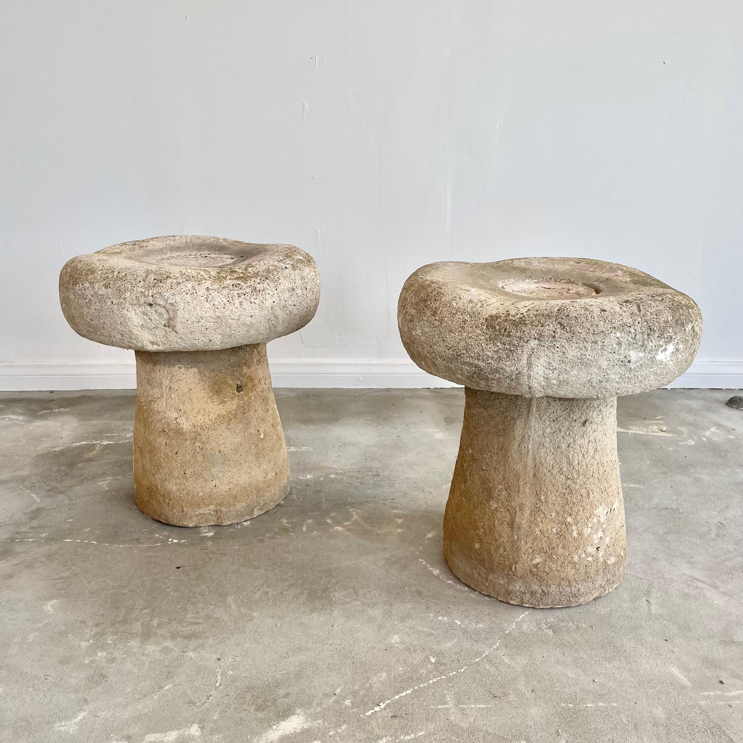 Concrete Mushroom Stools, 1970s, France 4