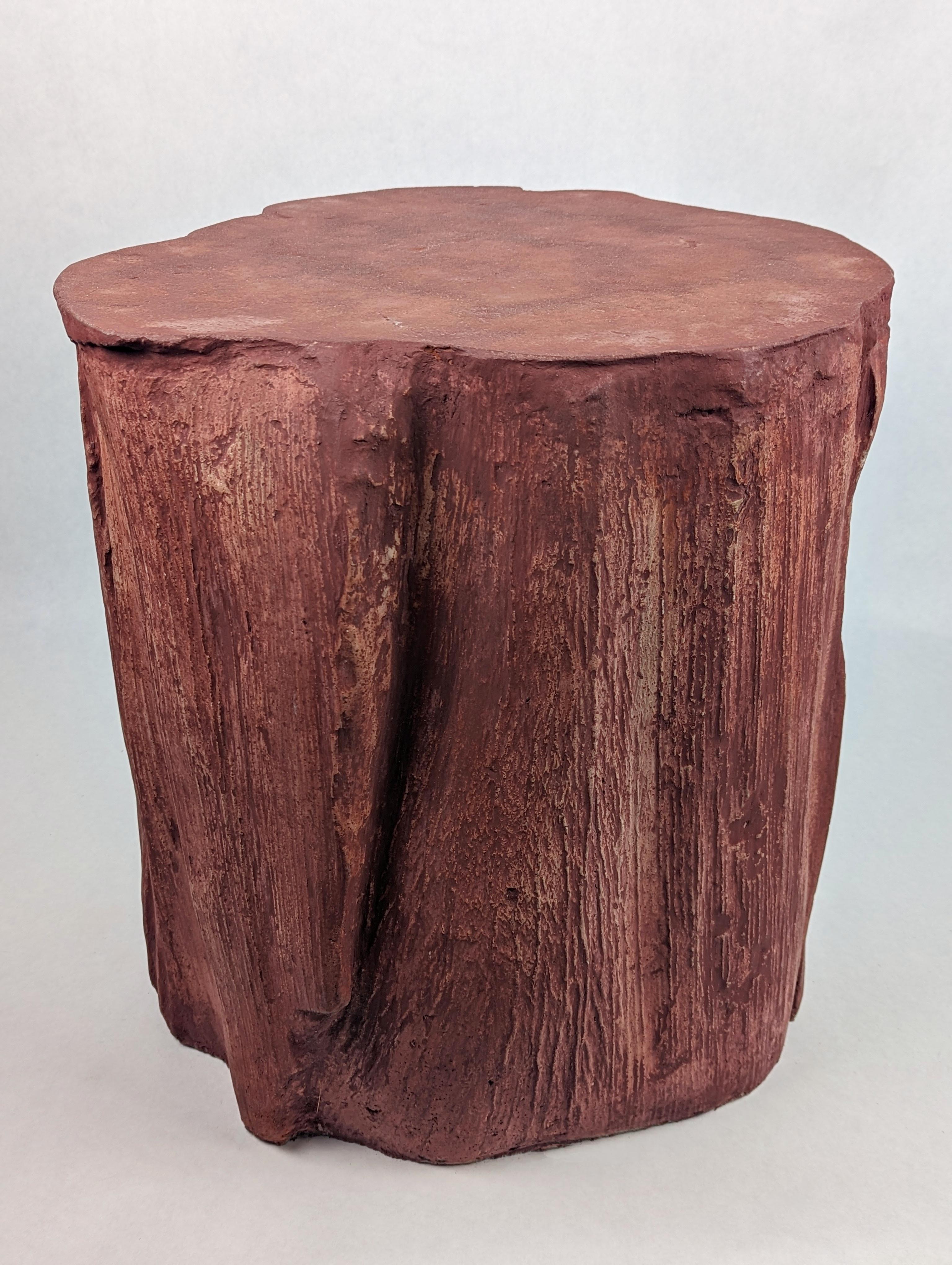 Contemporary Organic Modern Concrete Palm Stump Side Table For Sale