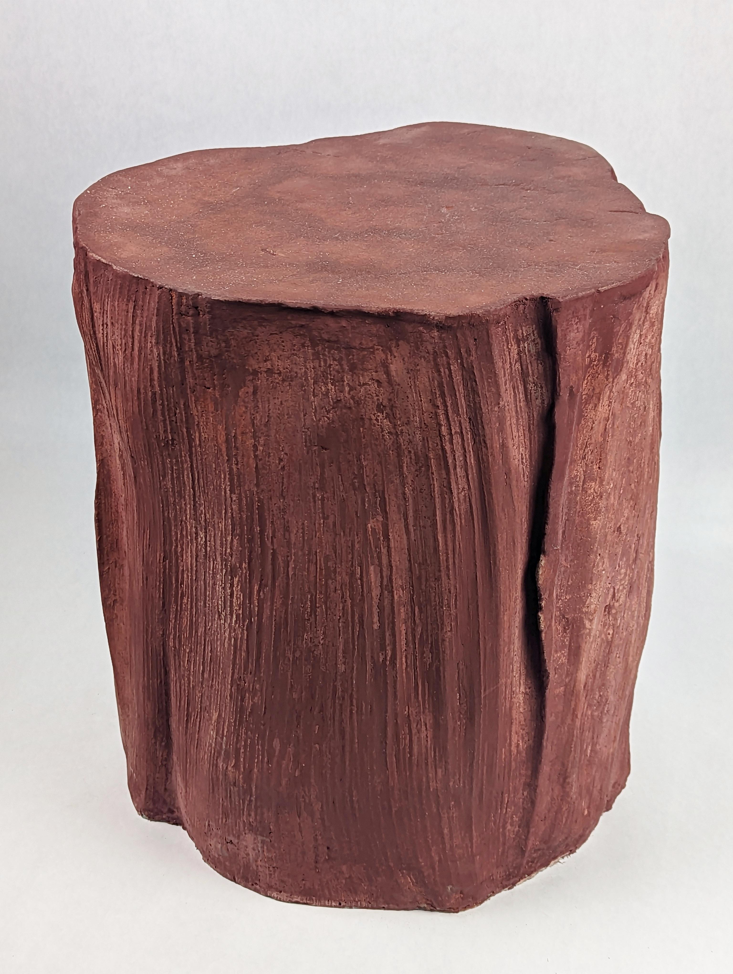 Organic Modern Concrete Palm Stump Side Table For Sale 1