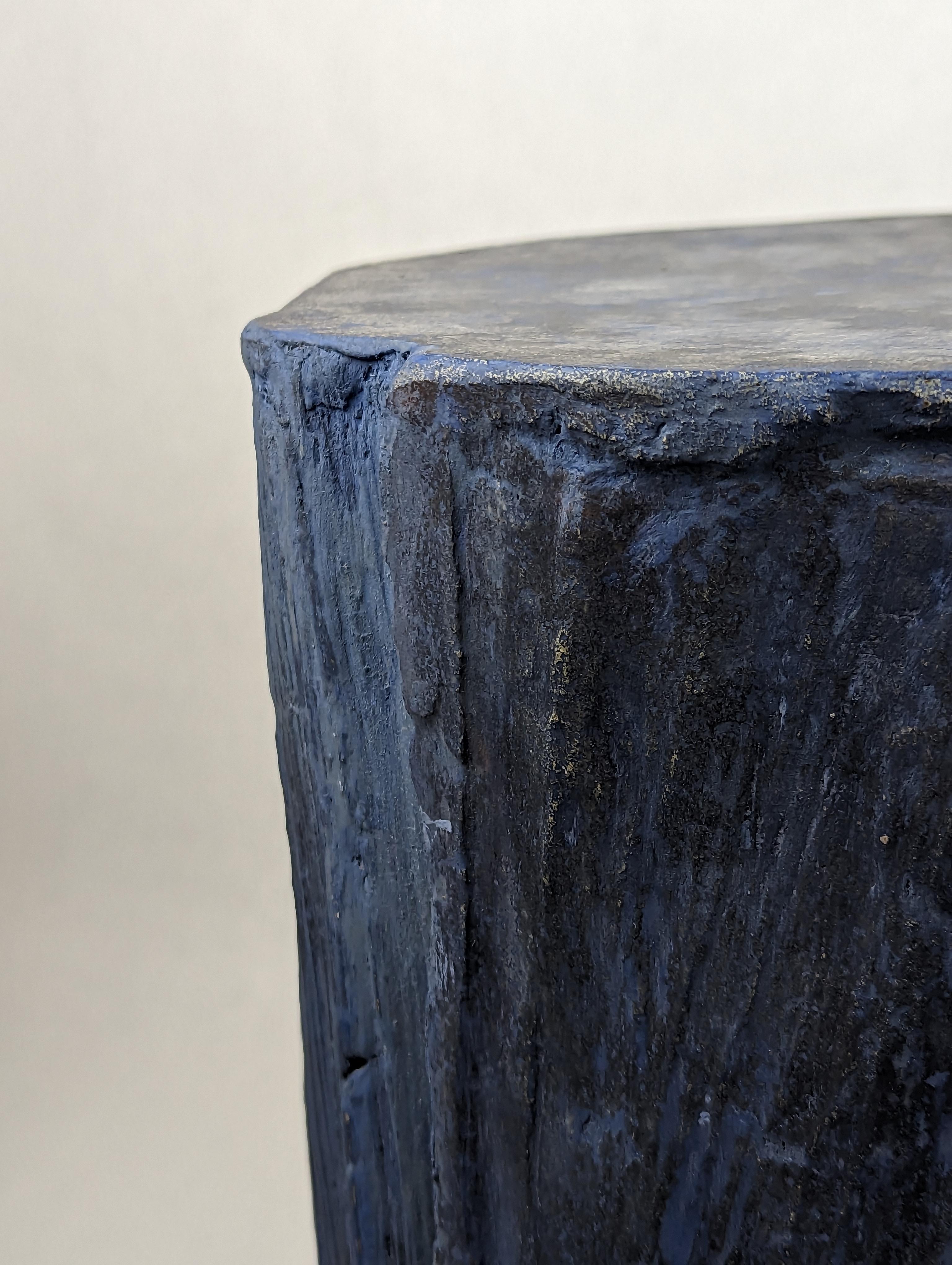 Cast Organic Modern Concrete Palm Stump Side Table For Sale