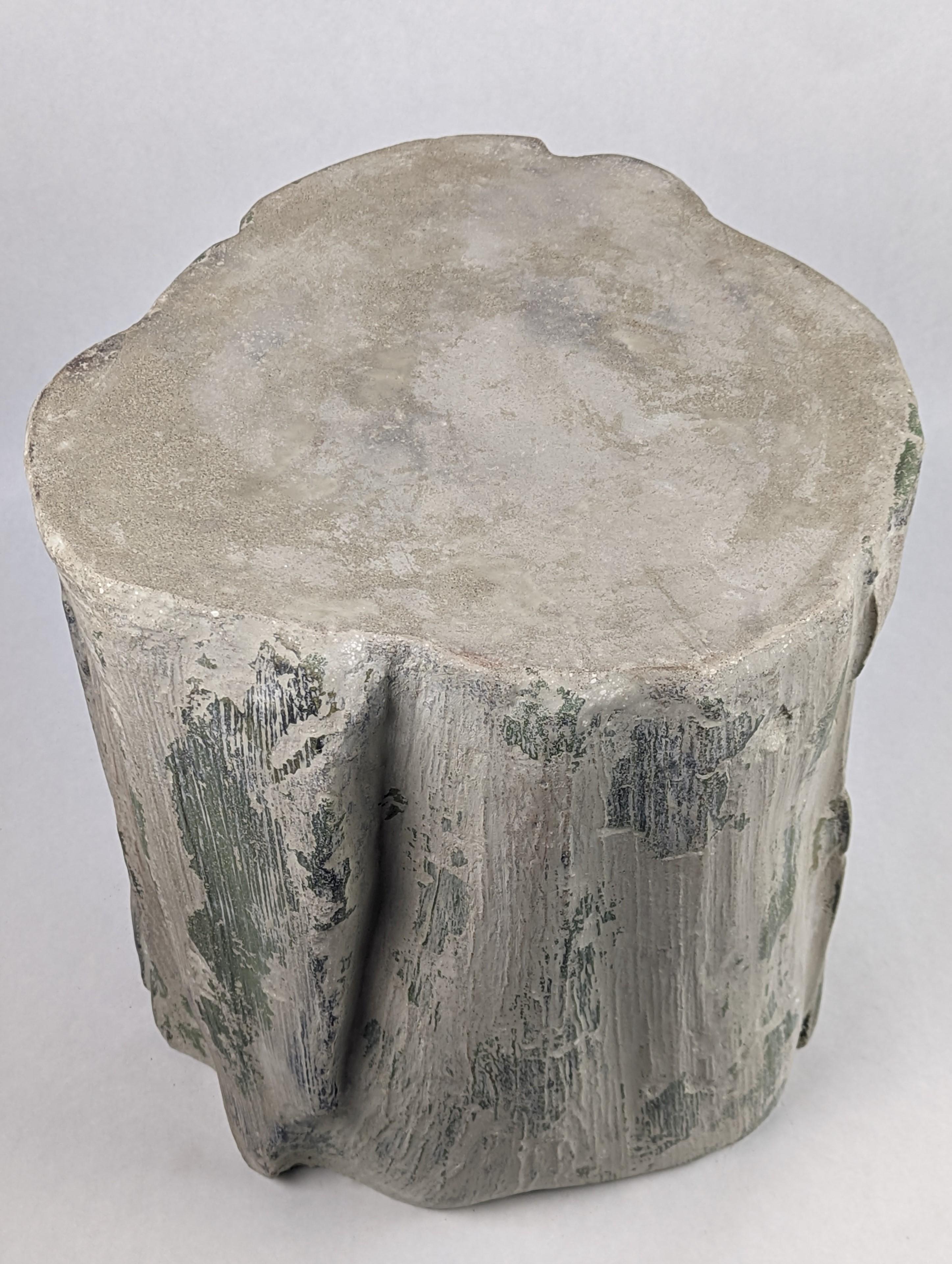 Organic Modern Concrete Palm Stump Side Table For Sale 2