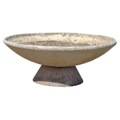 Retro Concrete Pedestal Bowl Planter by Willy Guhl, 1960's, Switzerland