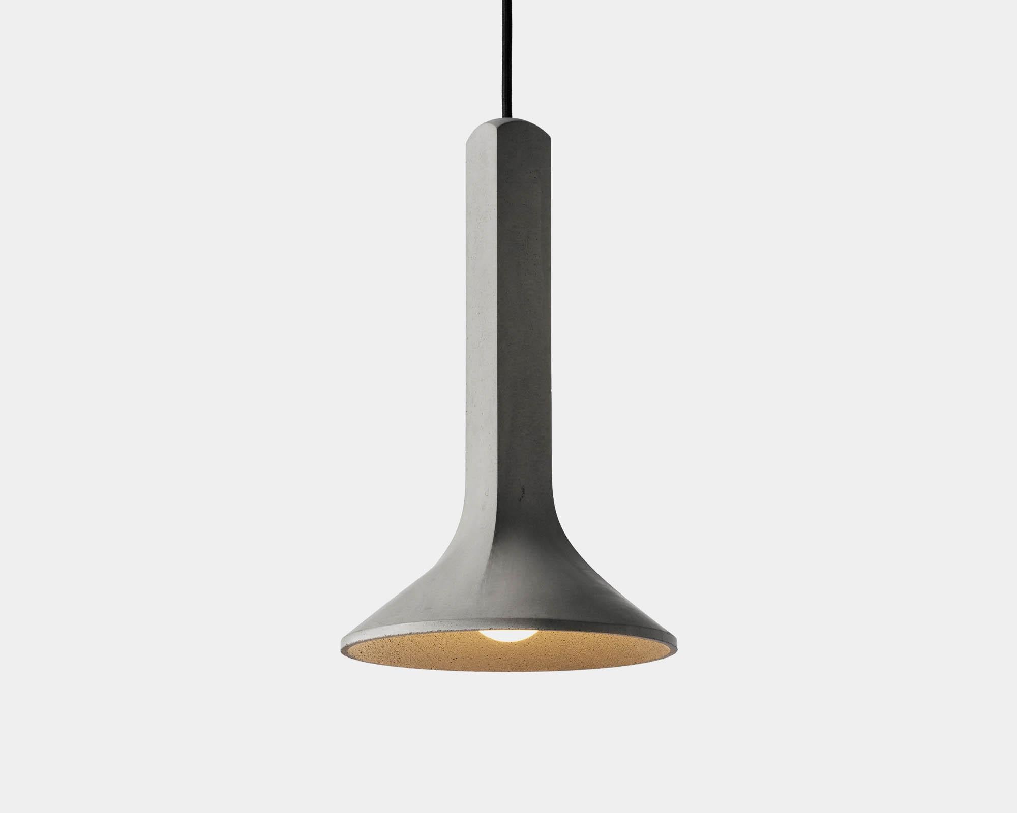 Chuan - Pendant lamp by Bentu Design

Concrete
220 × H 358mm
1.4kg
Light source: E27 250lm 2700K AC 100-240V 50-60Hz 9W IP20 
Cord: 3m black
Ceiling rose: 110mm

Bentu Design's furniture and lightings derive its uniqueness from the