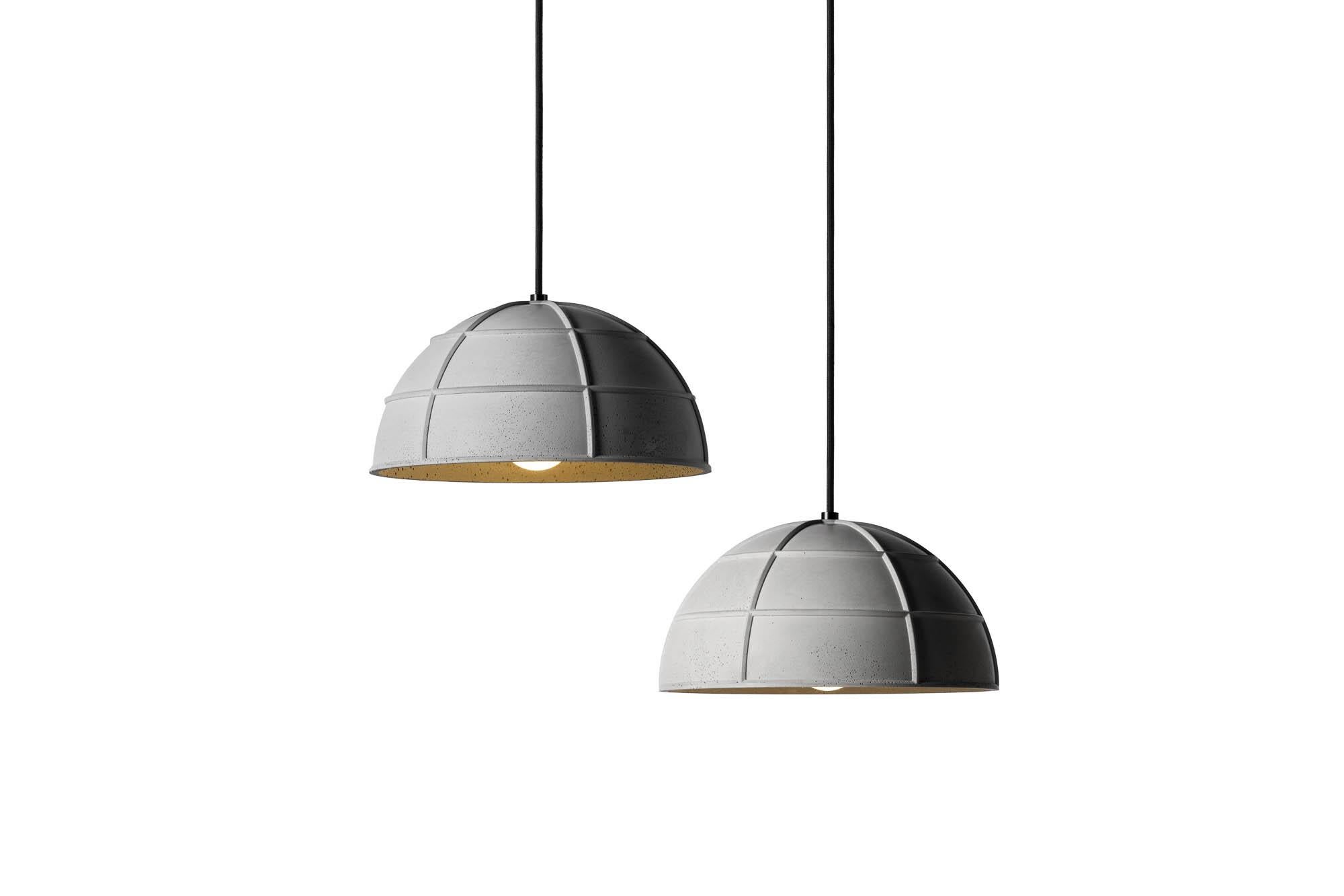 Concrete Pendant Lamp 'Leng' by Bentu Design In Excellent Condition In Paris, FR