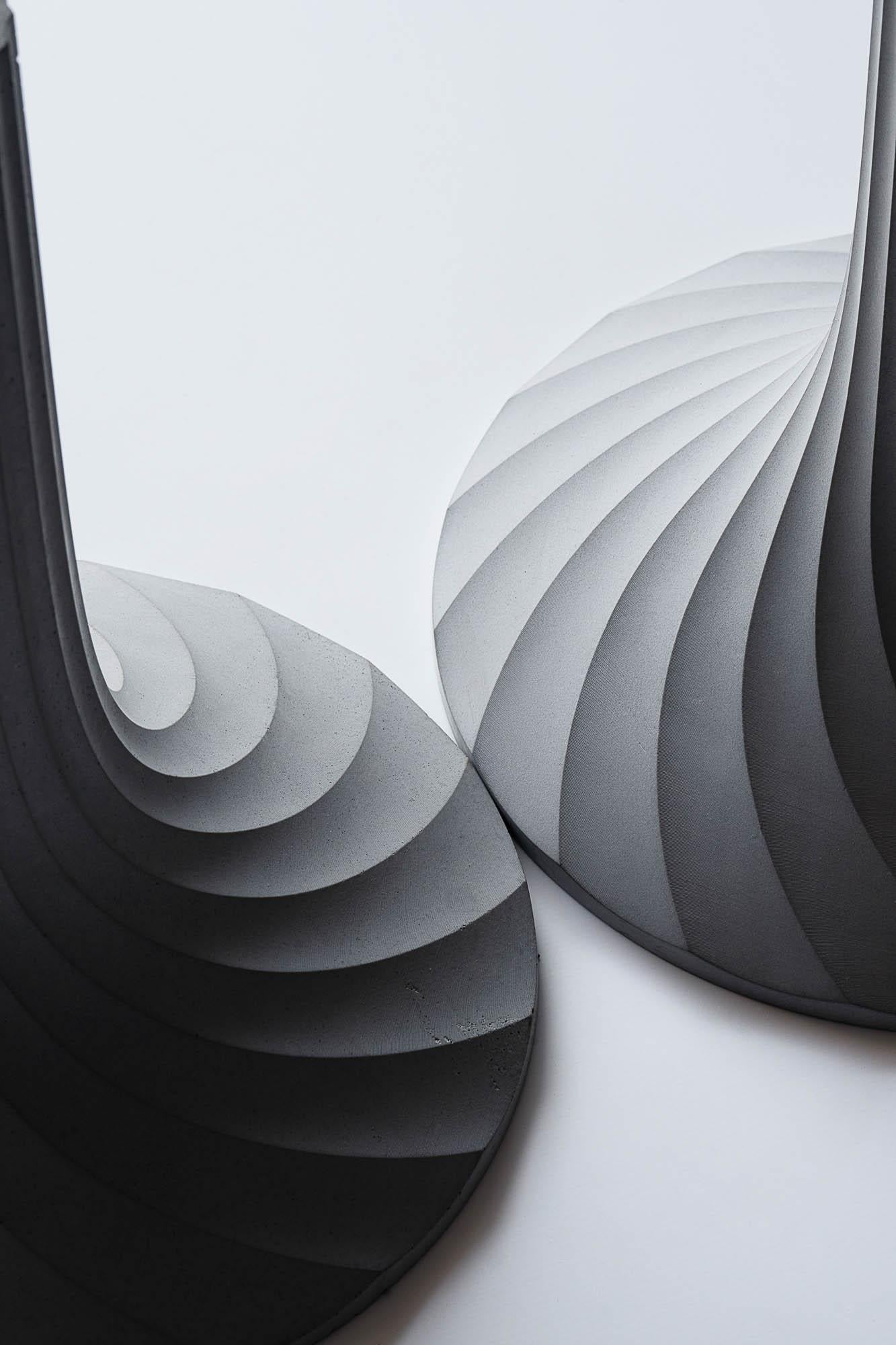 Concrete Pendant Lamp 'Xuan' by Bentu Design In Excellent Condition For Sale In Paris, FR