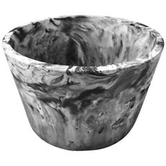 Concrete Planter 1.0 in Marbled Scagliola for Indoor or Outdoor by Mtharu