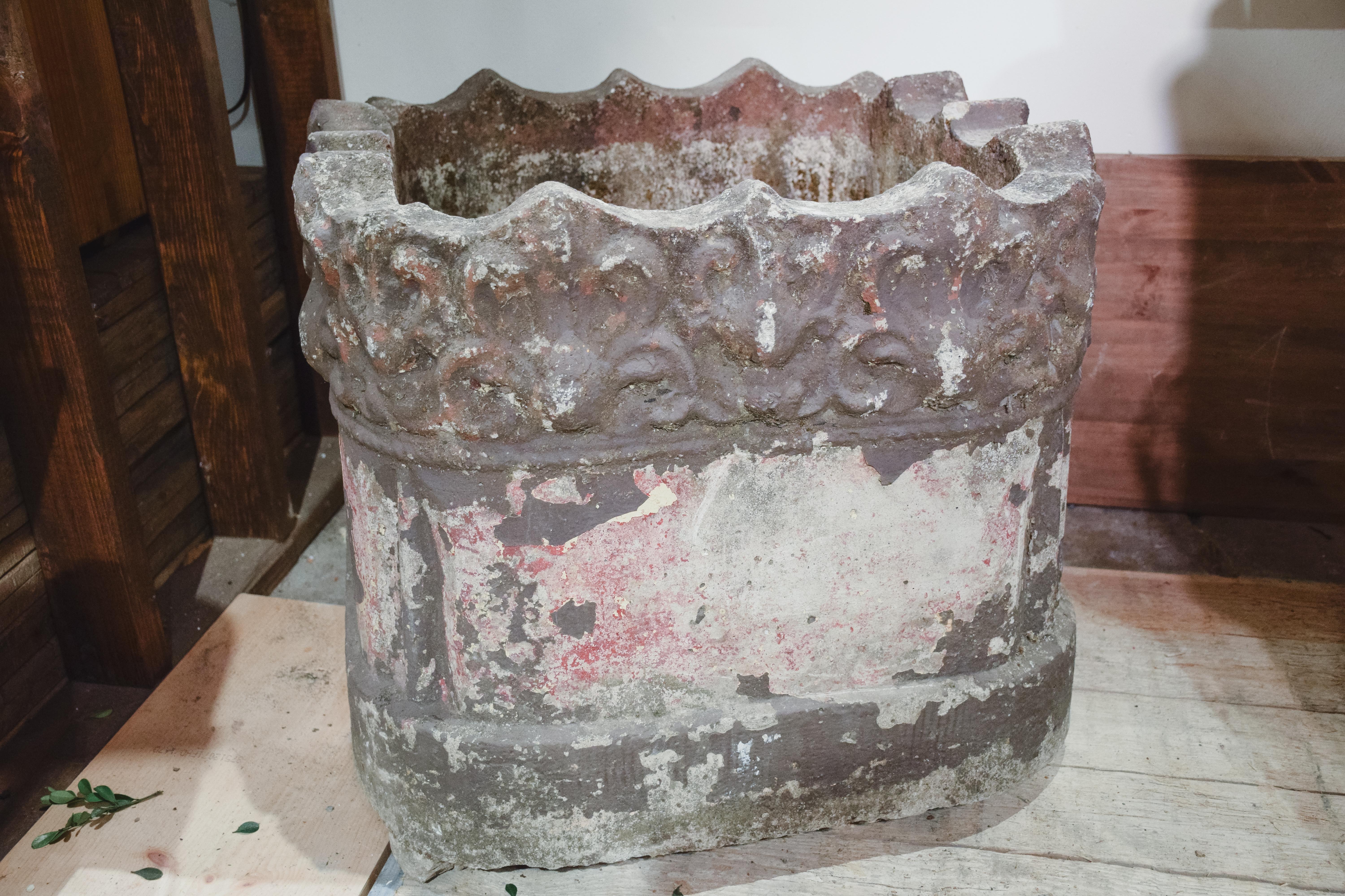 French Concrete Planter For Sale