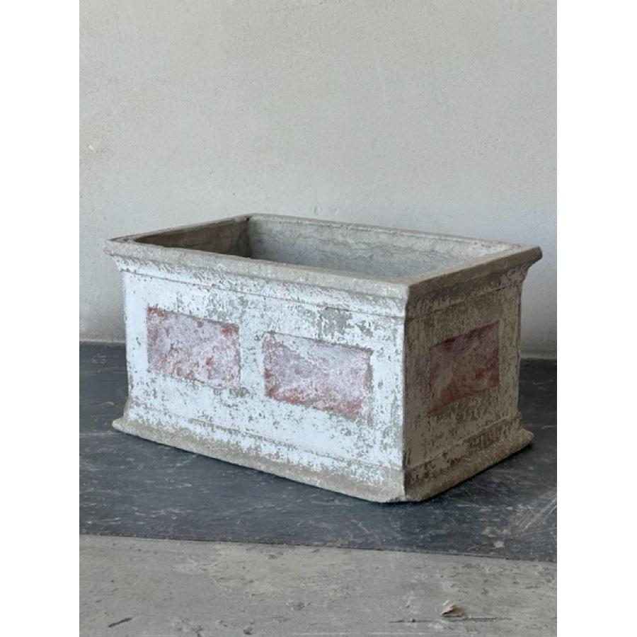 Concrete Planter with Deco Sides For Sale 7