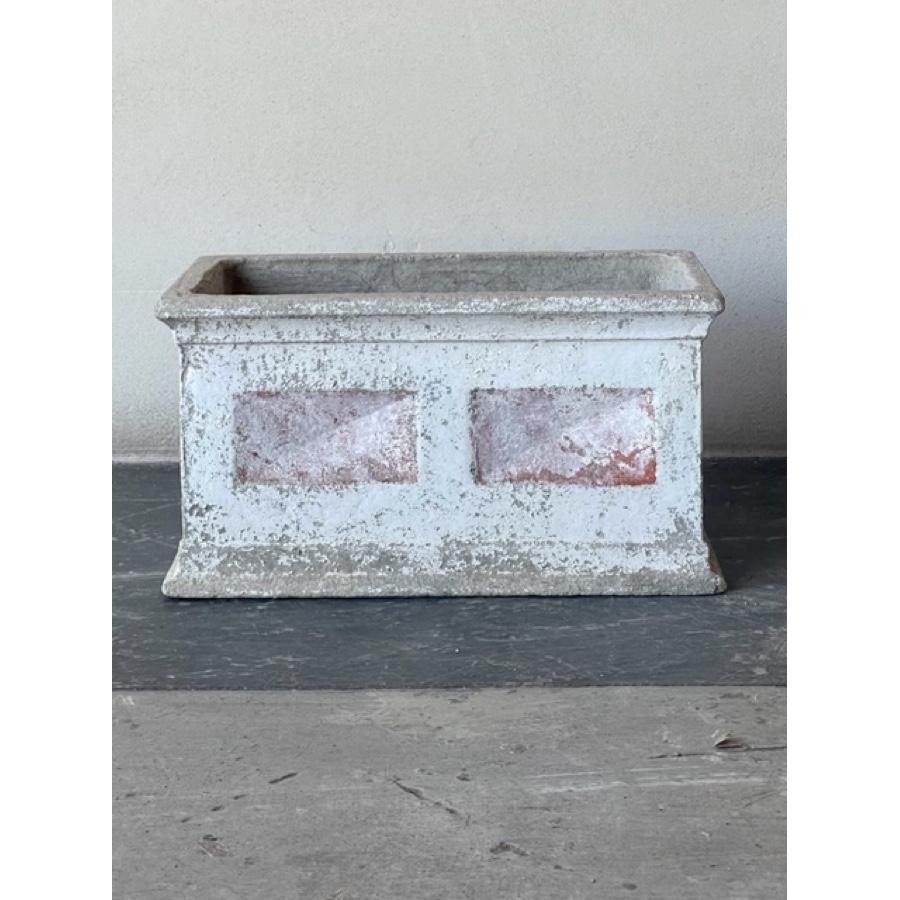 Concrete Planter with Deco Sides For Sale 4