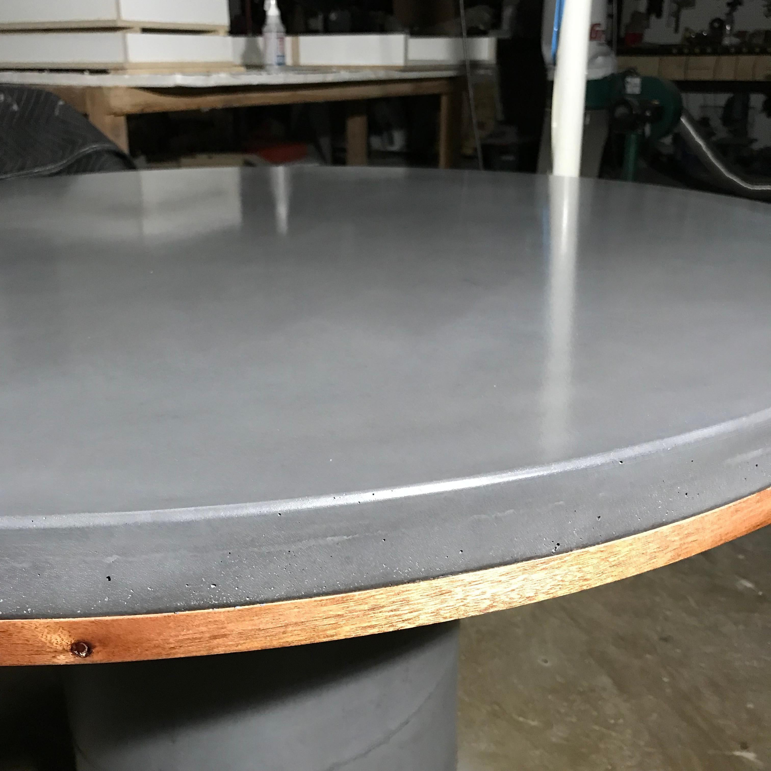 American Concrete Round Column Table For Sale
