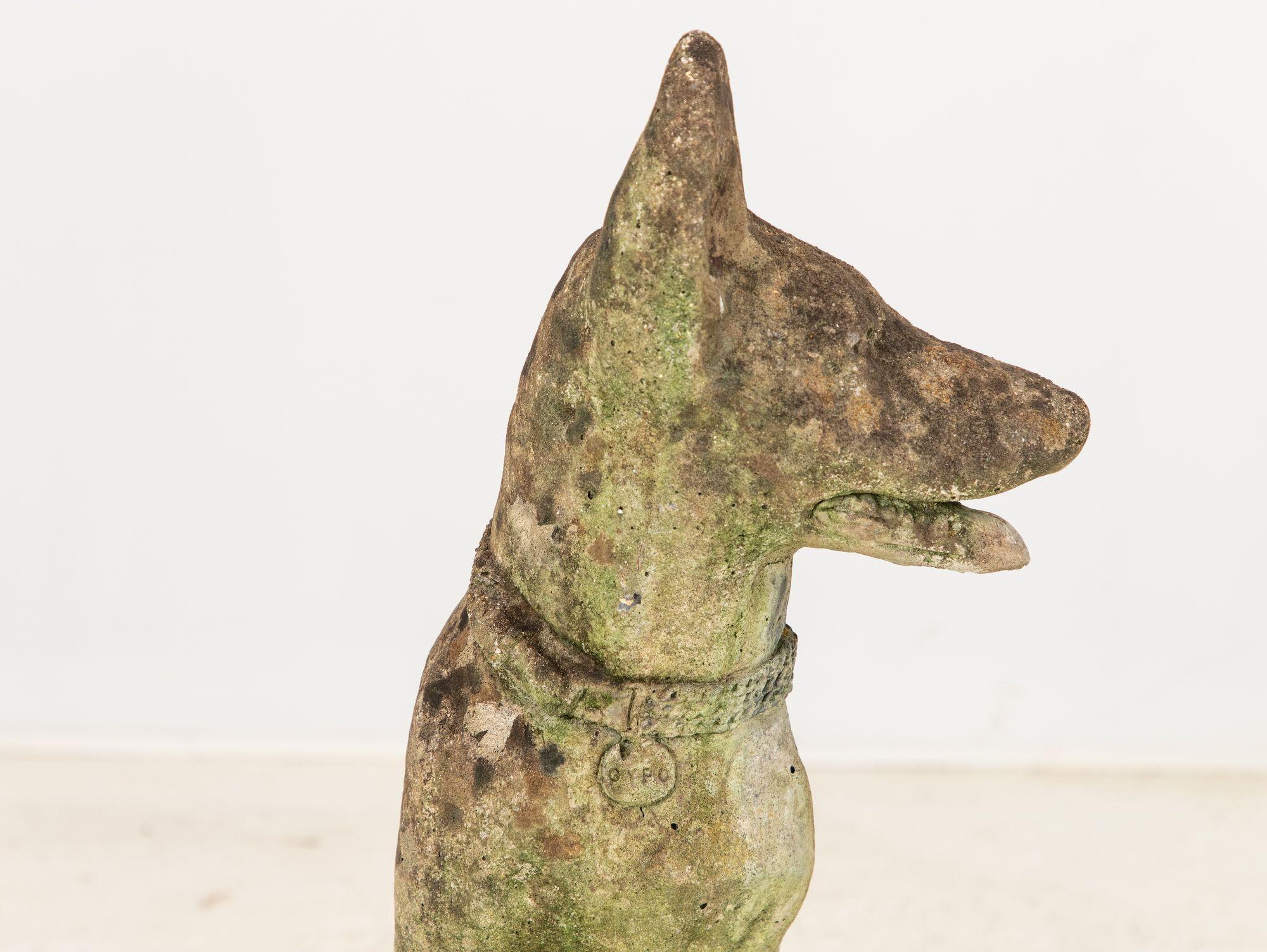 Concrete Shepherd Dog Garden Ornament, English mid 20th Century For Sale 1