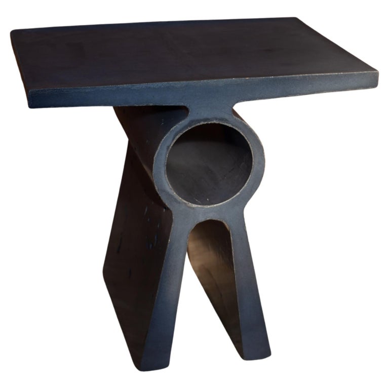 Concrete Side Table "B" Abecedario Collection Studio Irvine for Forma&Cemento For Sale