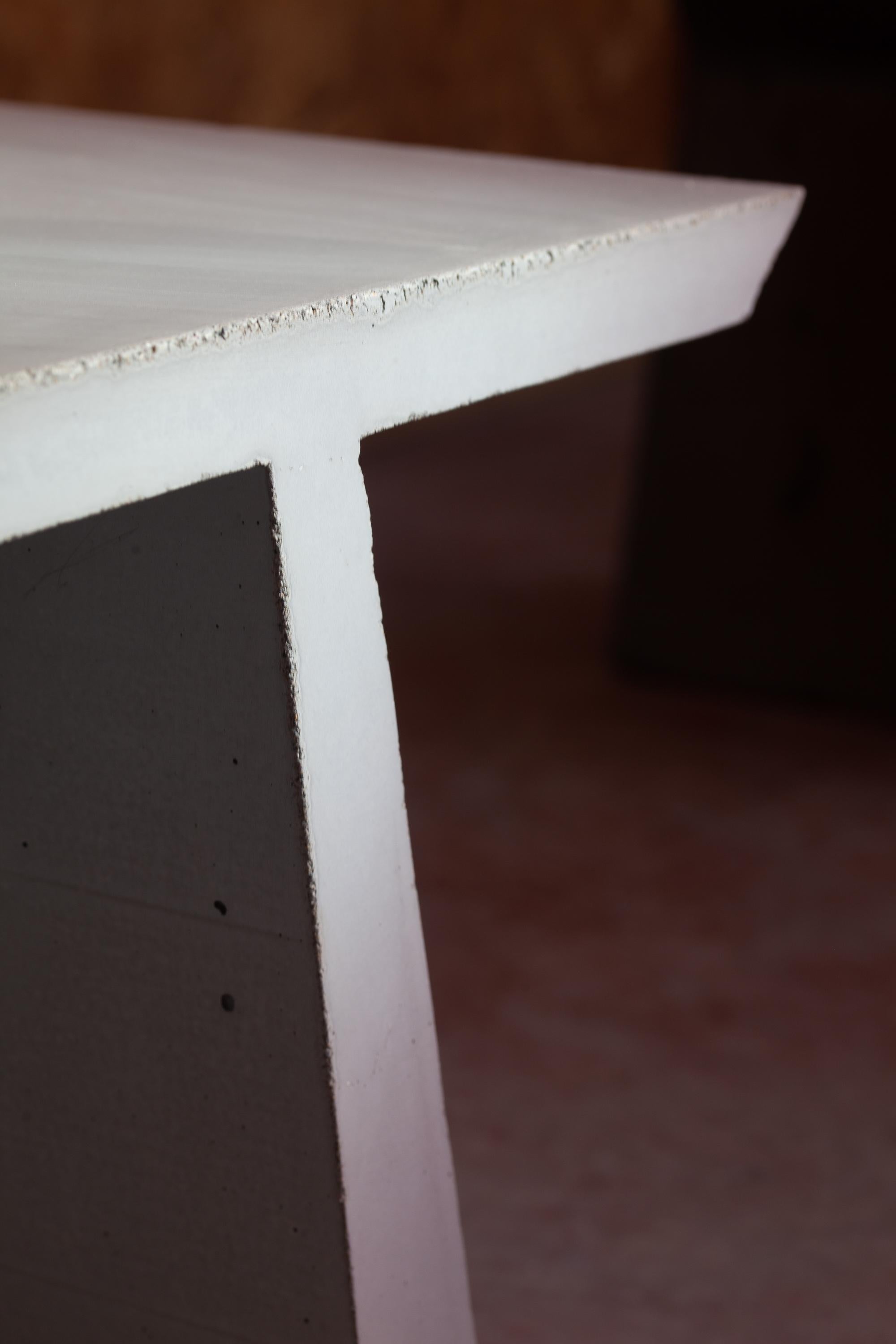 Brutalist Concrete Side Table 