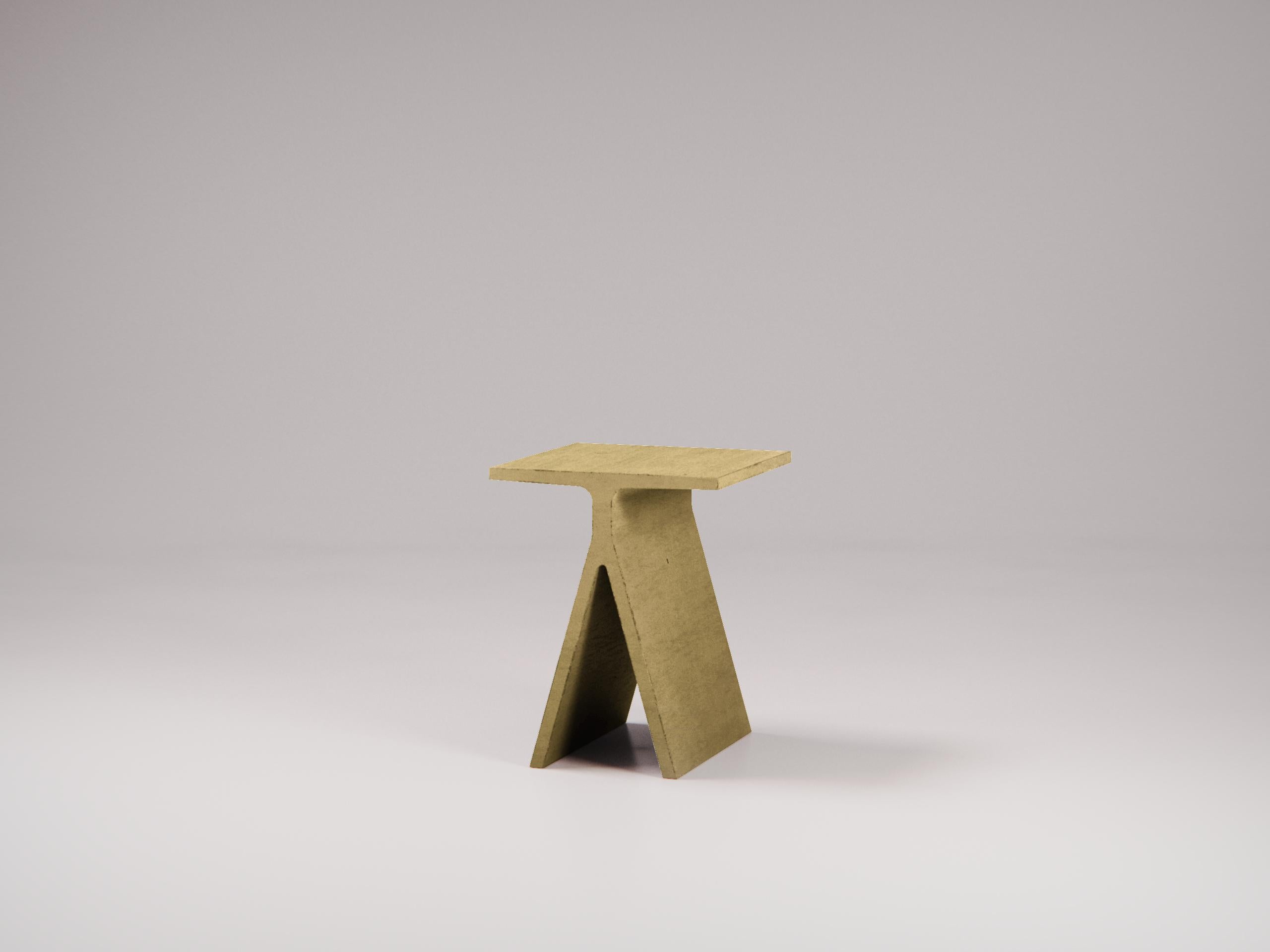 Béton Table d'appoint en béton « F » de la collection Abecedario, couleur Ardesia par Forma&Cemento en vente