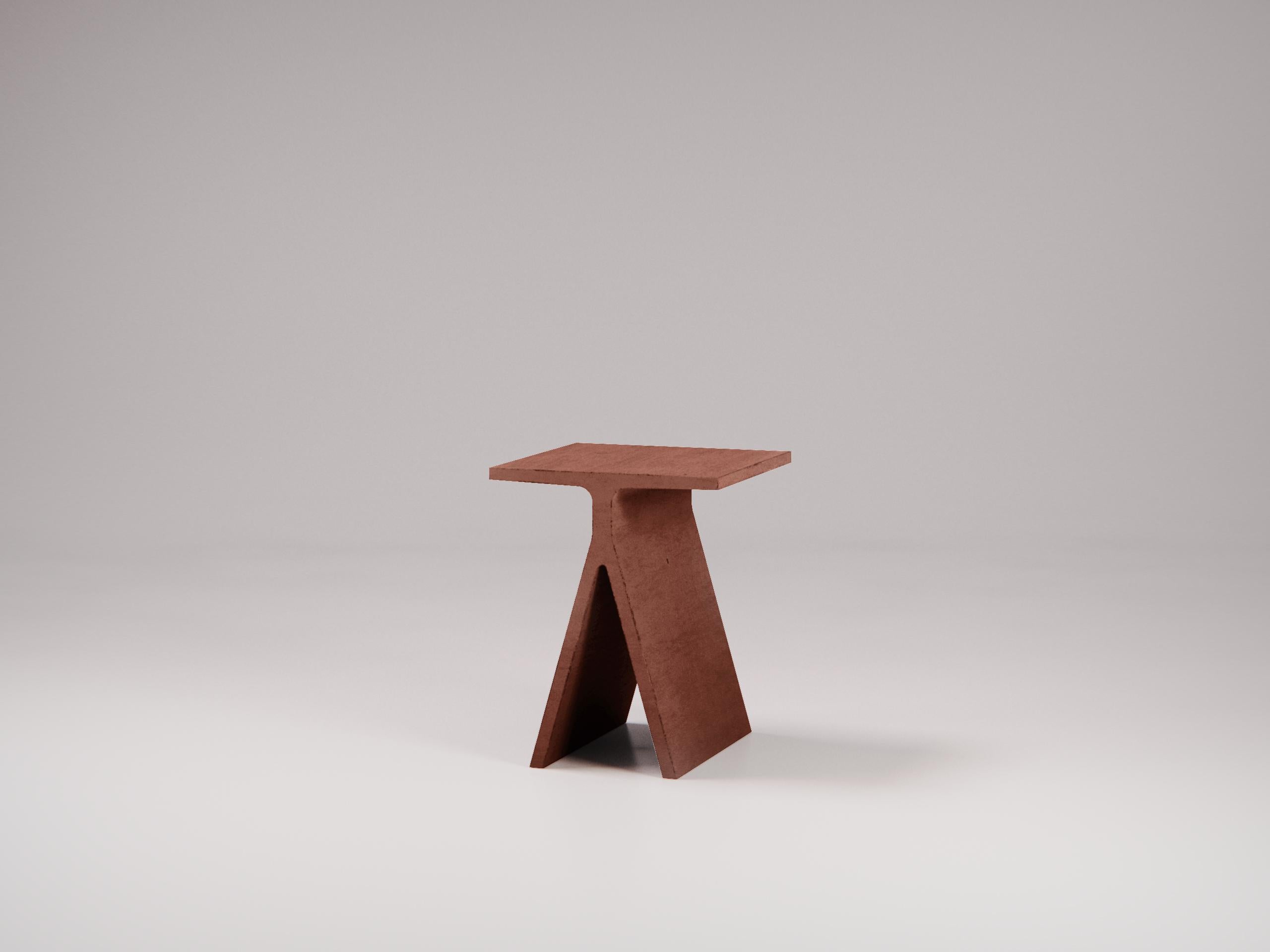 Table d'appoint en béton « F » de la collection Abecedario, couleur Ardesia par Forma&Cemento en vente 1